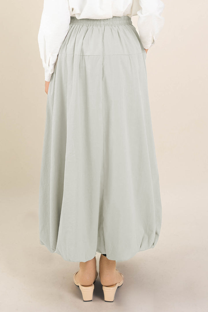 Zyla Balloon Skirt Grey Green