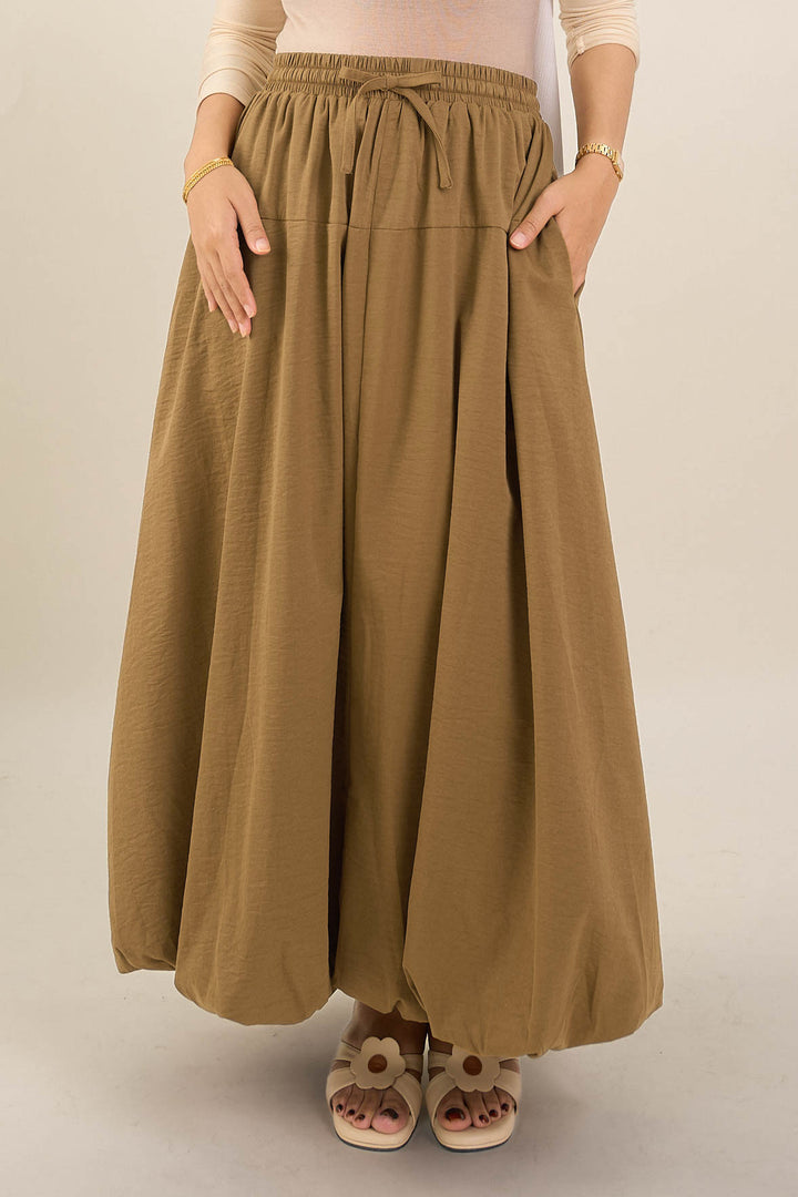 Zyla Balloon Skirt Khaki