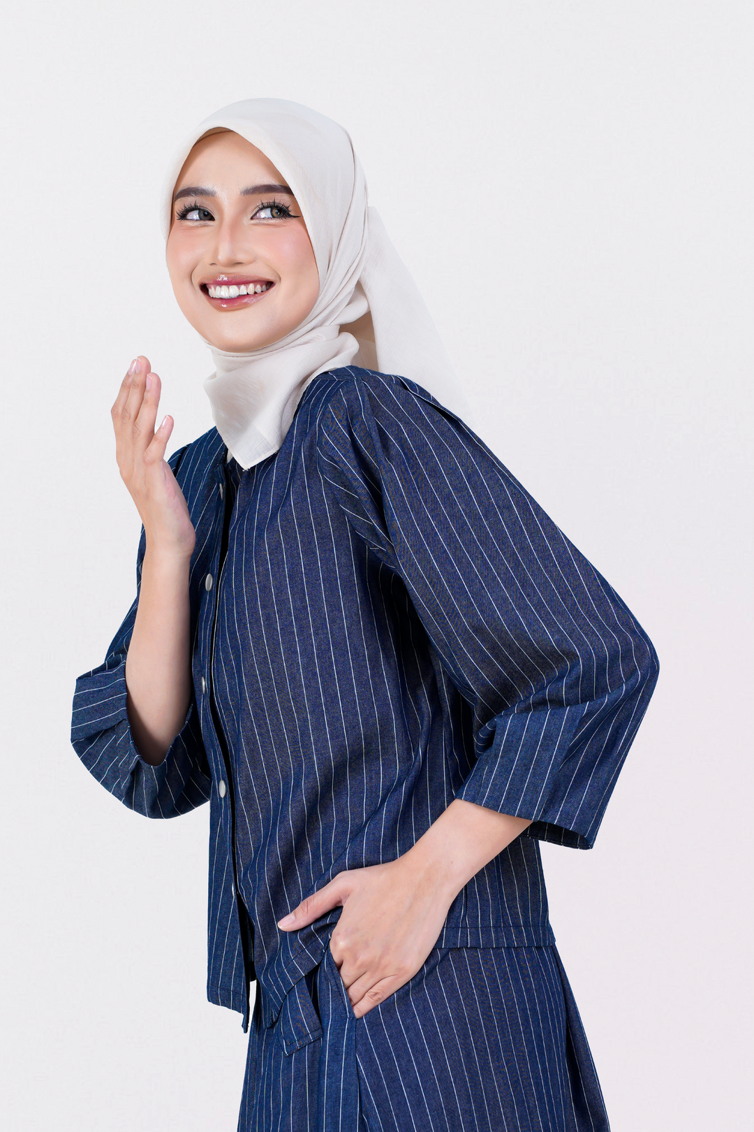Francisca Cotton Striped Blouse