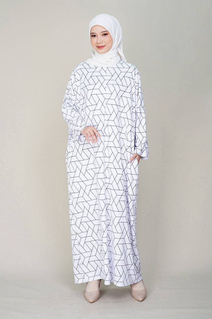 Ayesha Kaftan White