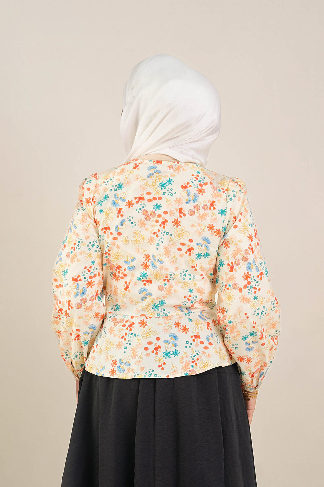 Isadora Ribbon Blouse Orange