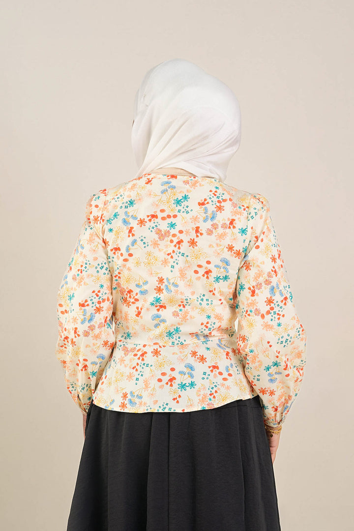 Isadora Ribbon Blouse Orange