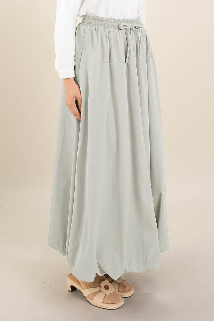 Zyla Balloon Skirt Grey Green