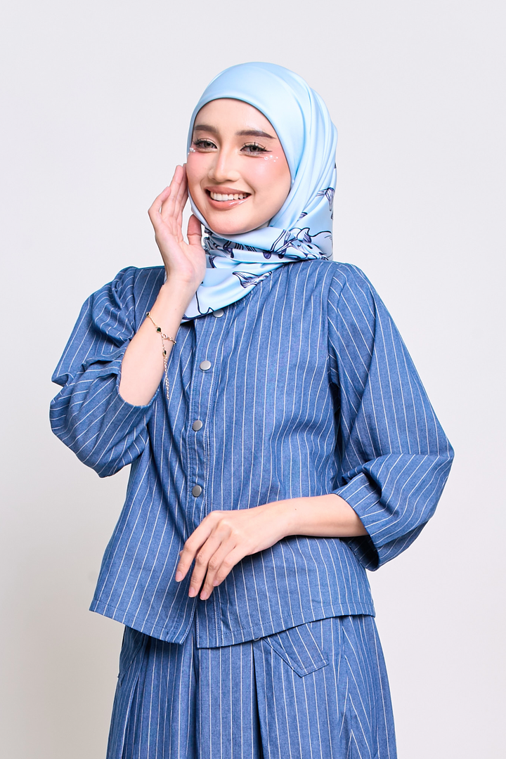Francisca Cotton Striped Blouse