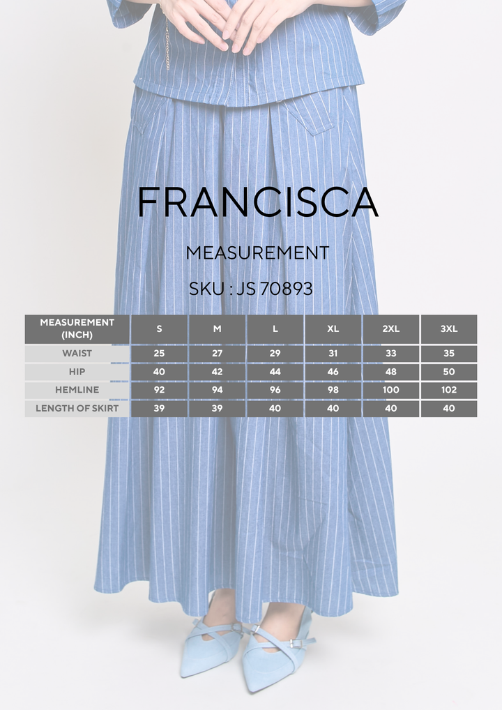 Francisca Cotton Striped Skirt