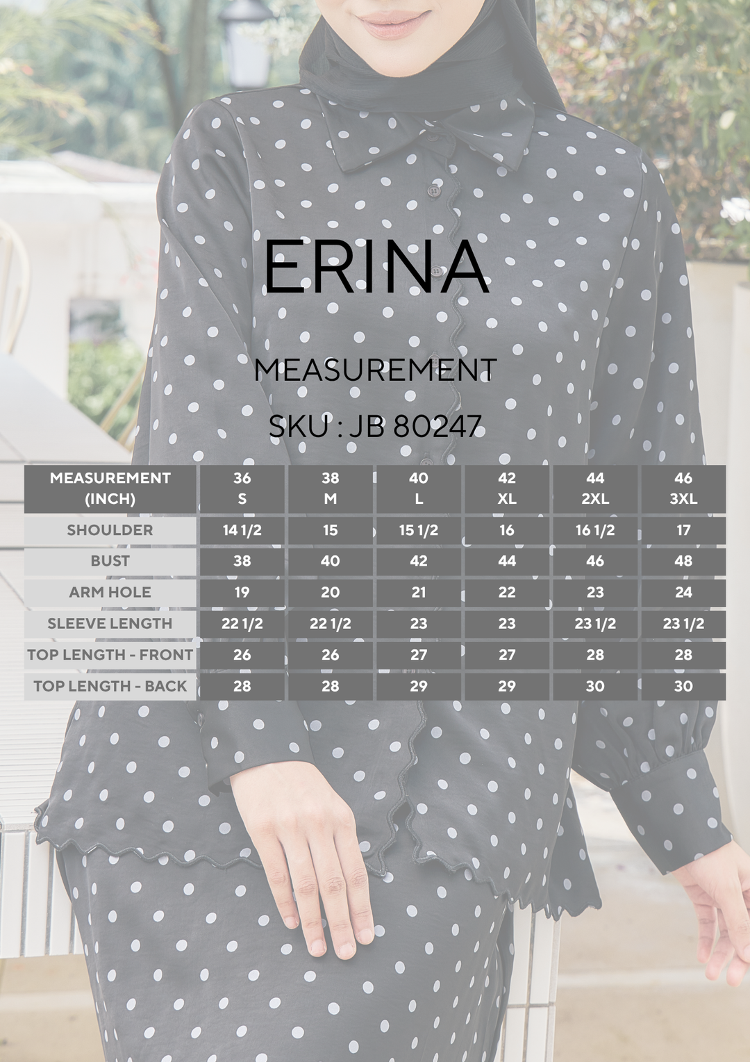 Erina Embroidery Polka Dot Blouse