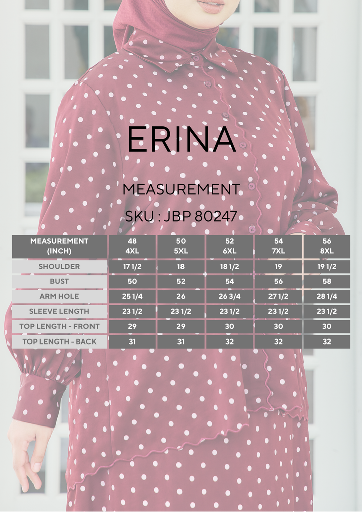 Erina Plus Embroidery Polka Dot Blouse