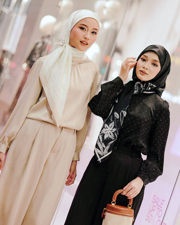 Silvie Crystal Crush Satin Blouse