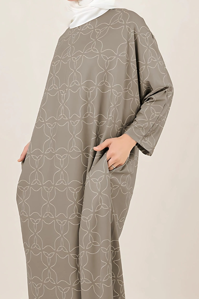Zaireen Kaftan Dusty Green