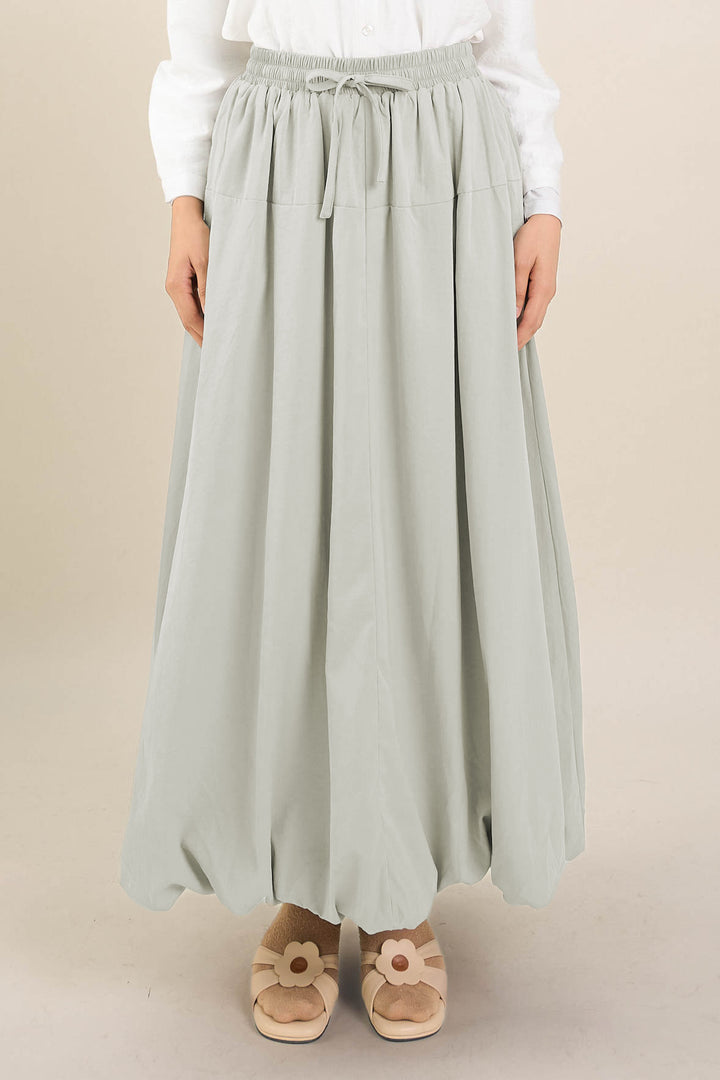 Zyla Balloon Skirt Grey Green