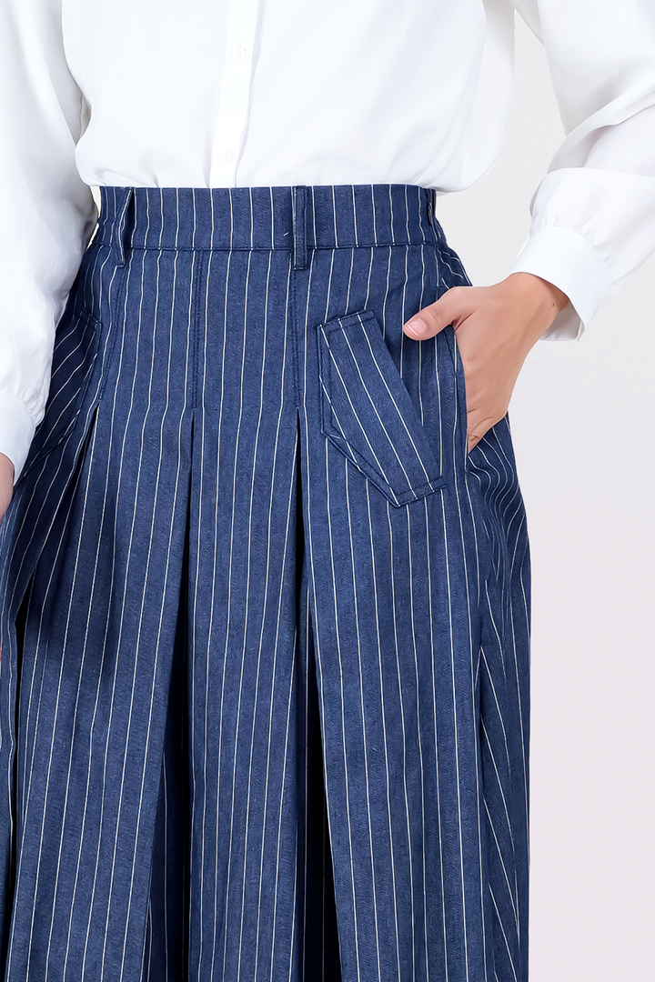 Francisca Cotton Striped Skirt