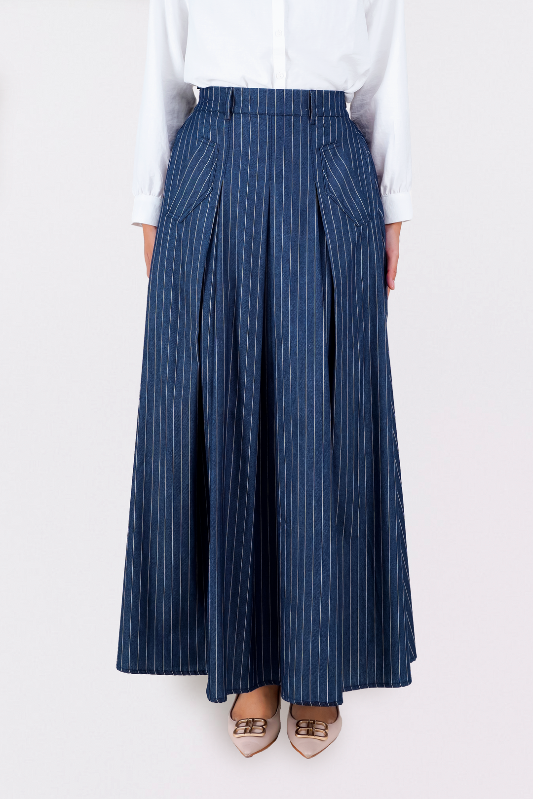 Francisca Cotton Striped Skirt
