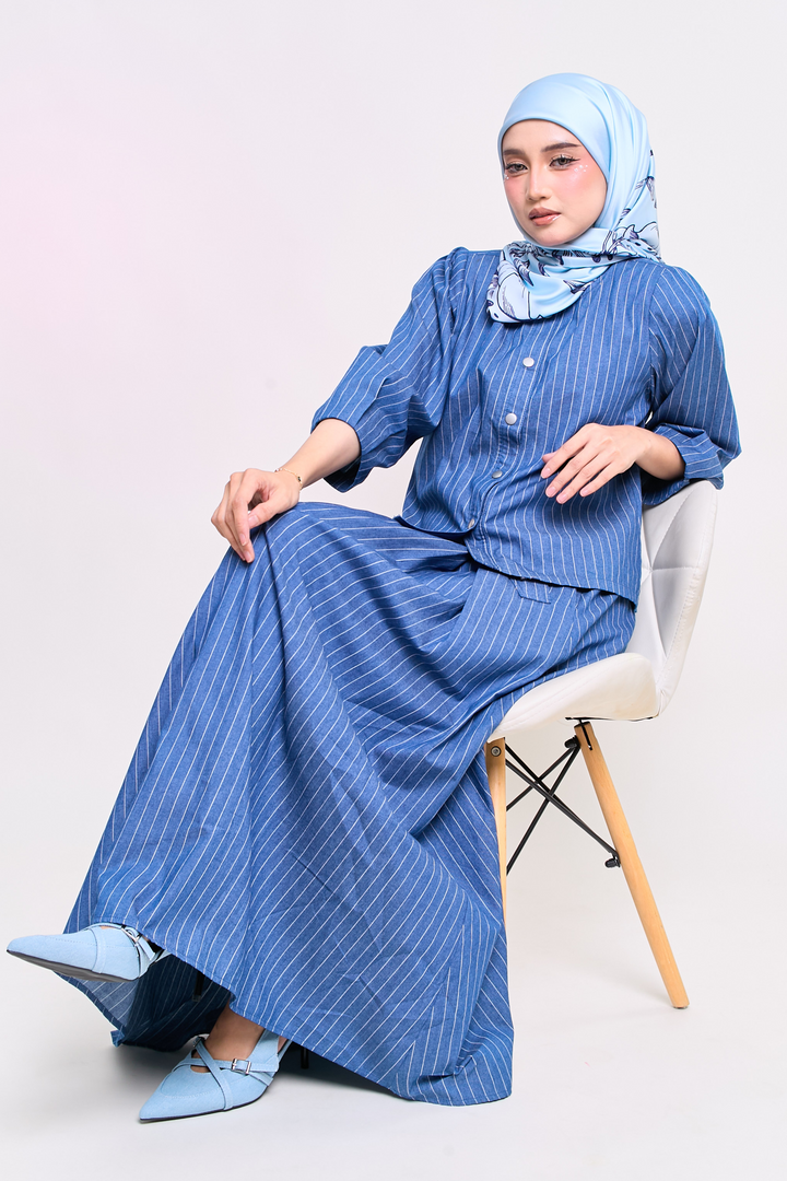 Francisca Cotton Striped Skirt