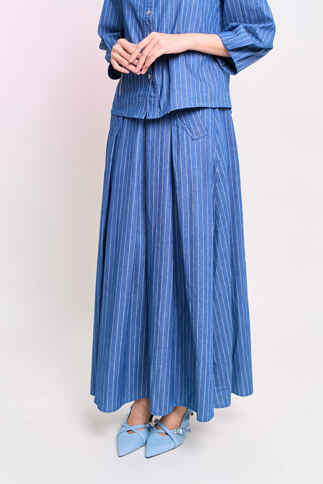 Francisca Cotton Striped Skirt