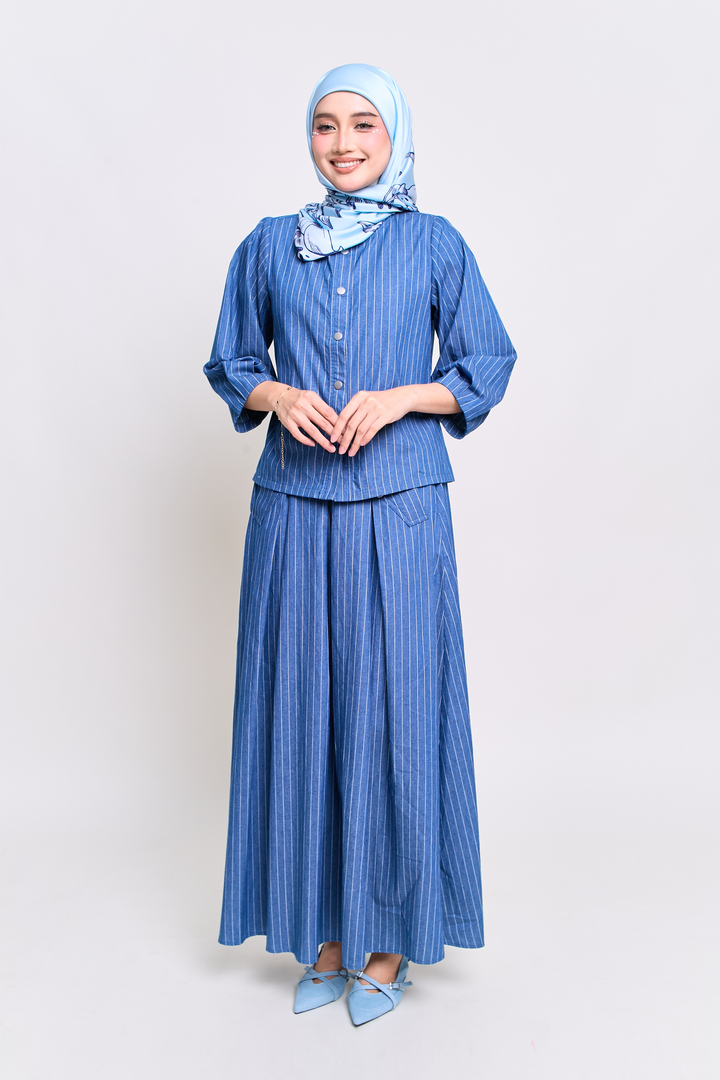Francisca Cotton Striped Skirt
