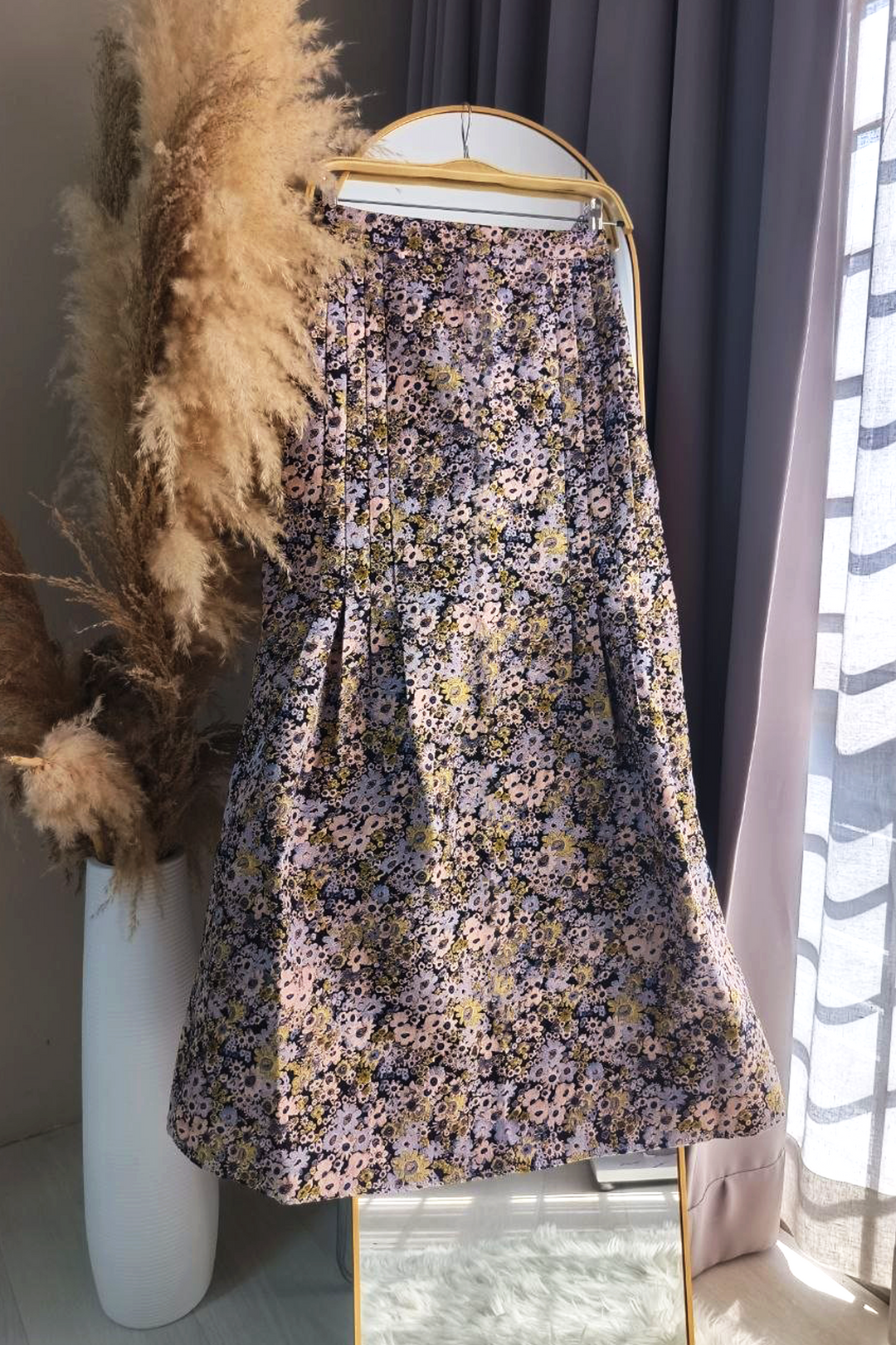 ELORA SKIRT FLORAL JACQUARD
