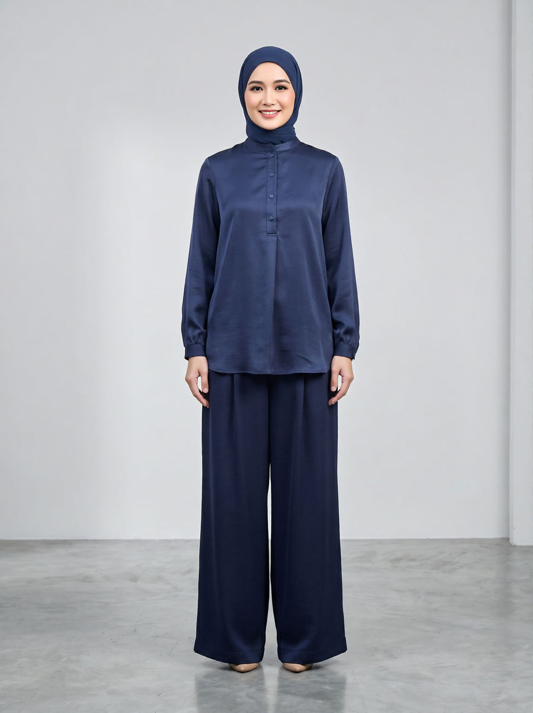 Wilda Crushed Satin Blouse