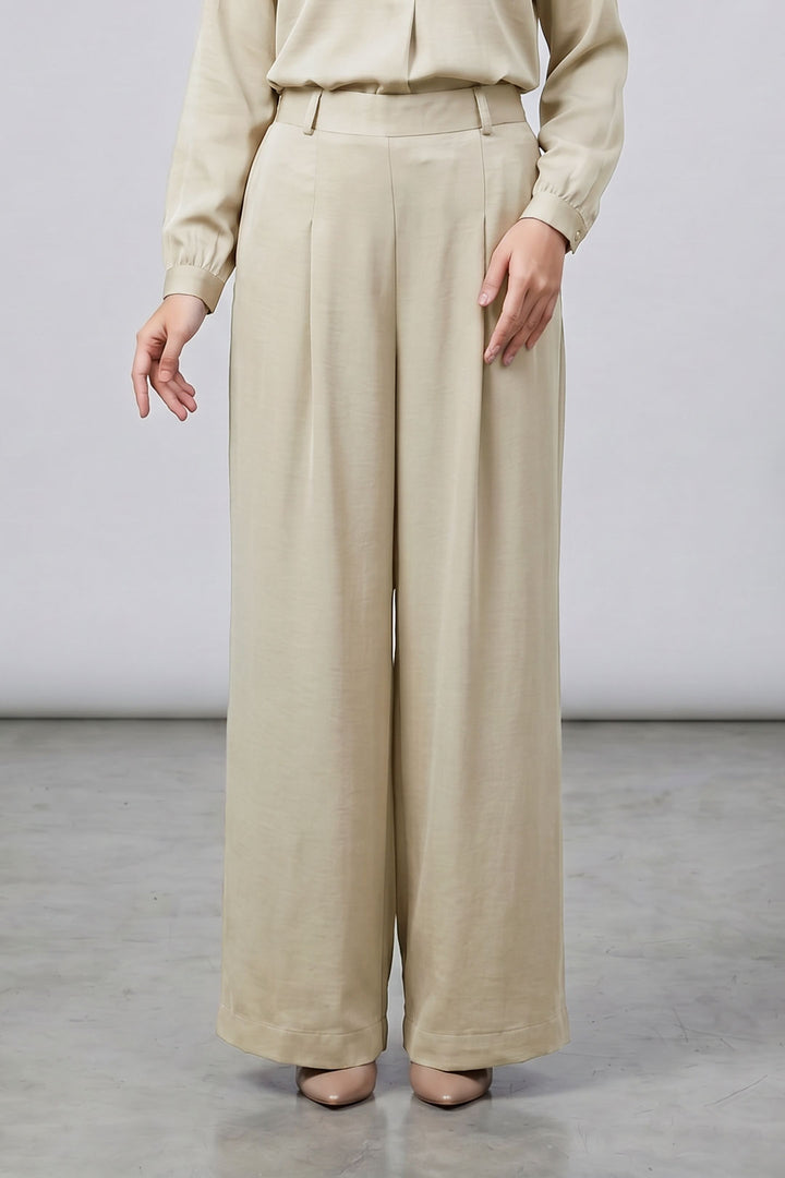 Wilda Plus Crushed Satin Pants