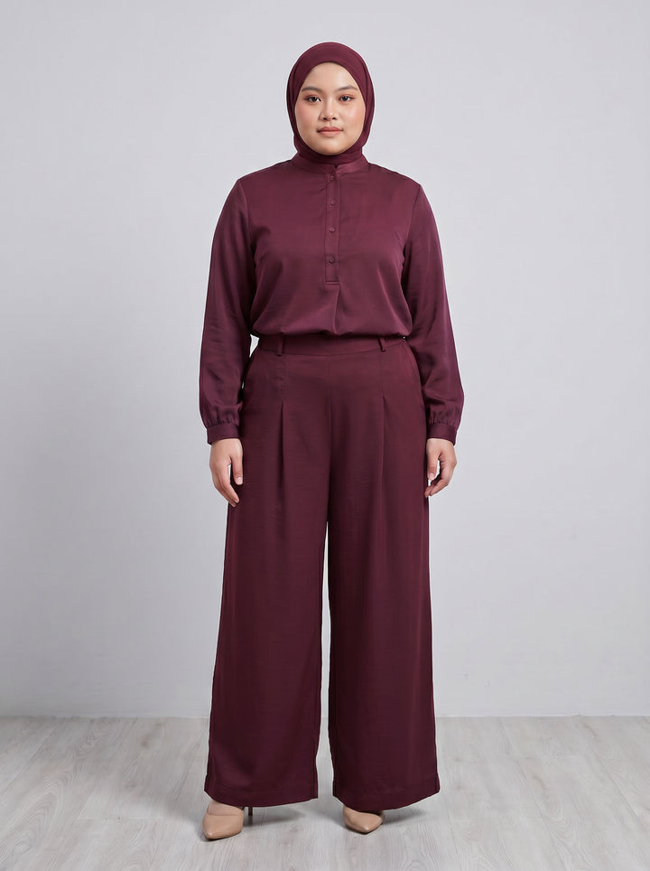 Wilda Plus Crushed Satin Pants
