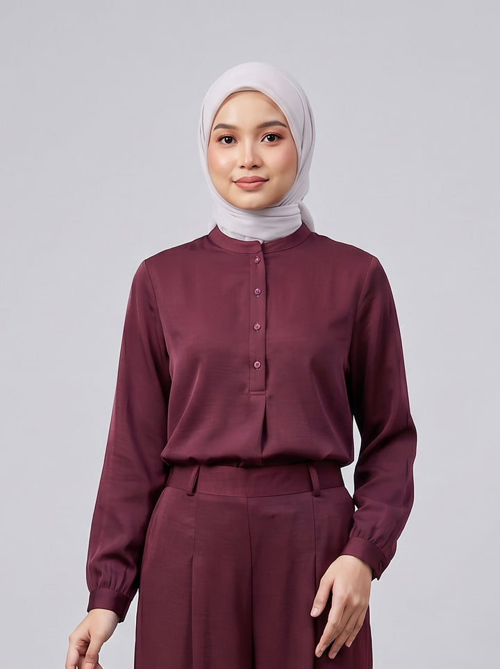 Wilda Crushed Satin Blouse