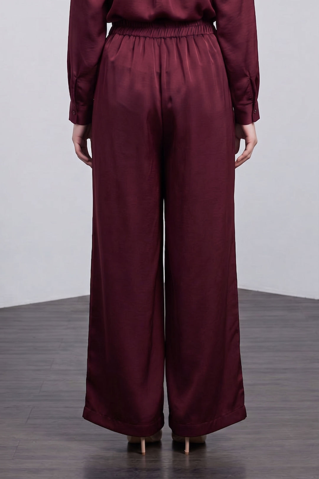 Wilda Plus Crushed Satin Pants