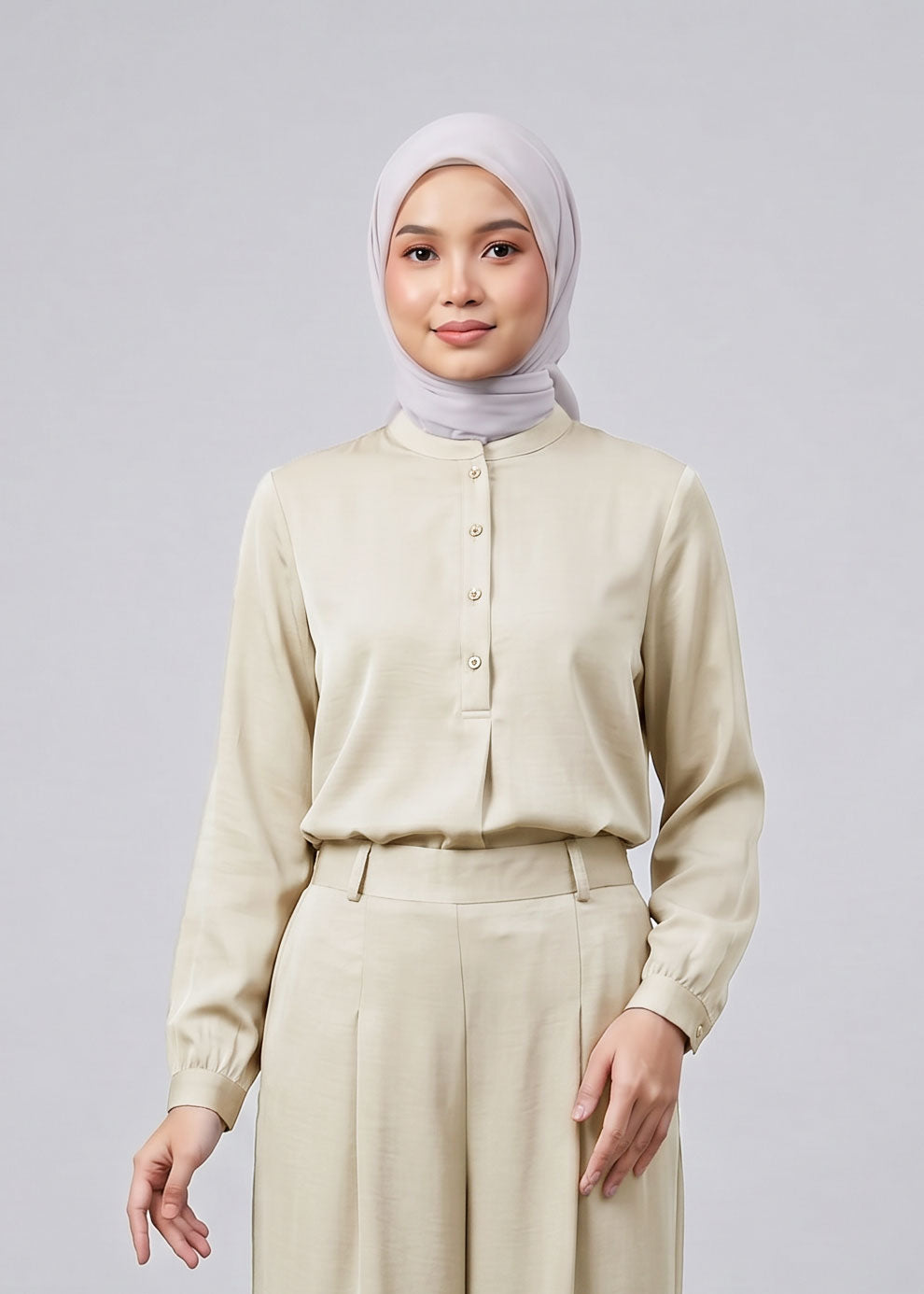 Wilda Crushed Satin Blouse