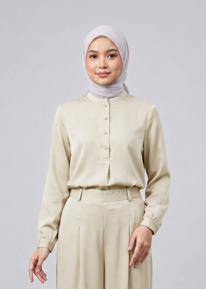 Wilda Crushed Satin Blouse