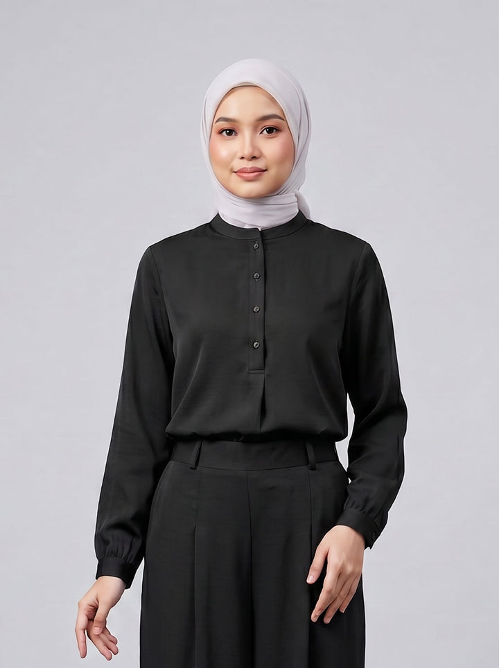 Wilda Crushed Satin Blouse