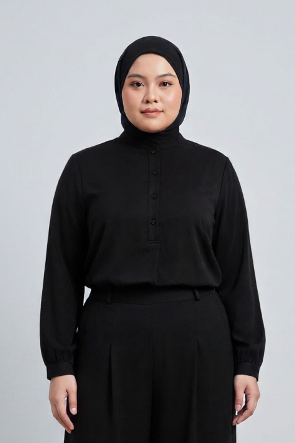 Wilda Plus Crushed Satin Blouse