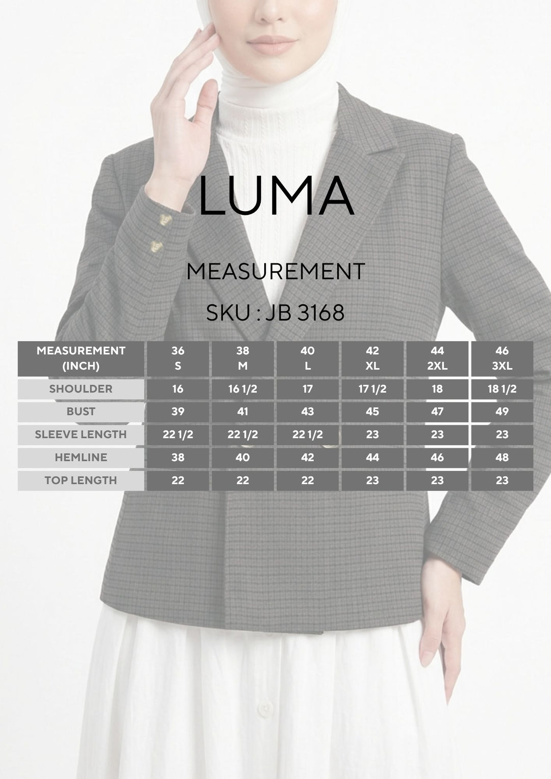 Luma Tweed Checkered Blazer