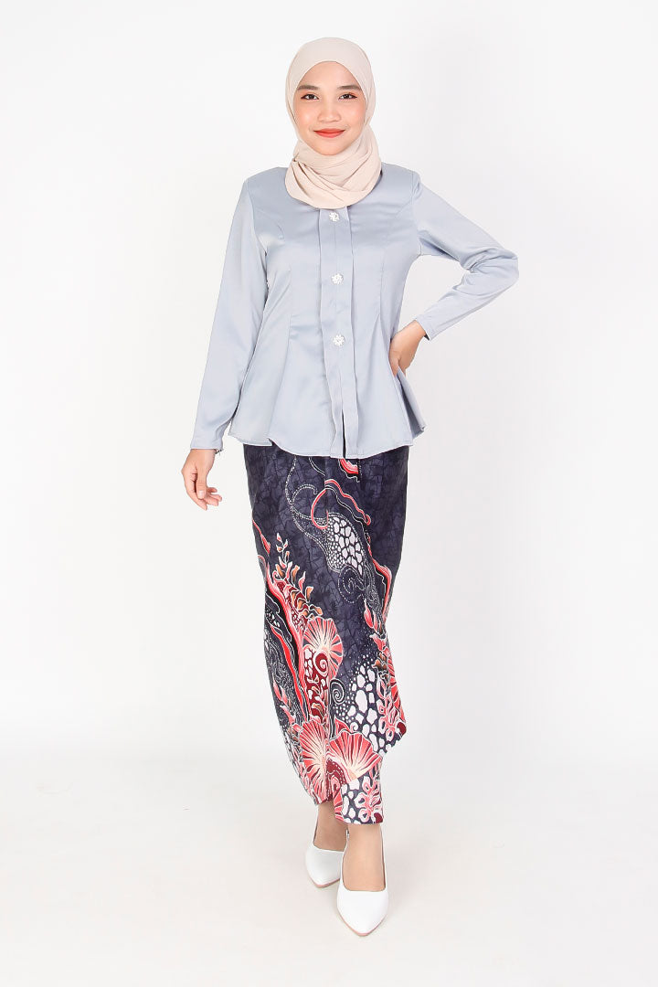 Bingka Kebaya Top Grey
