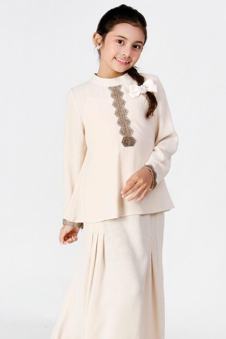 Ameesha Kids Kurung Beige