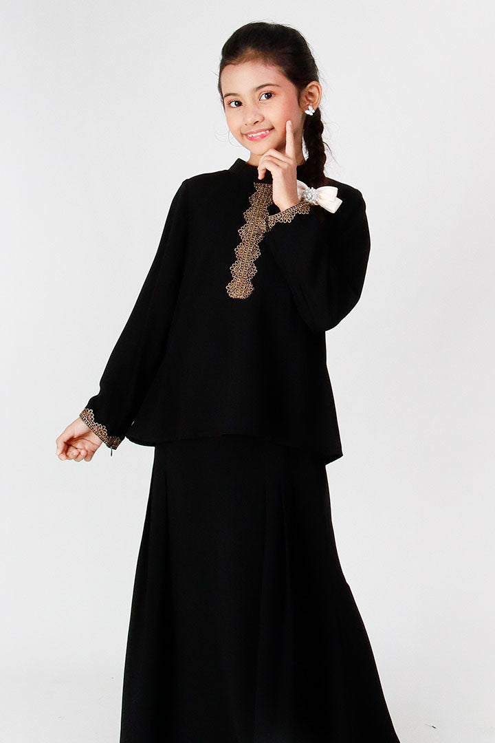 Ameesha Kids Kurung Black
