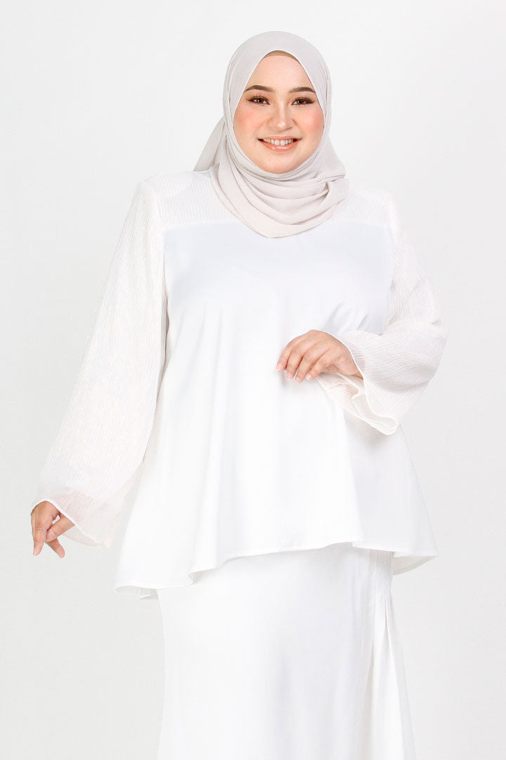 Ariel Plus Kurung White