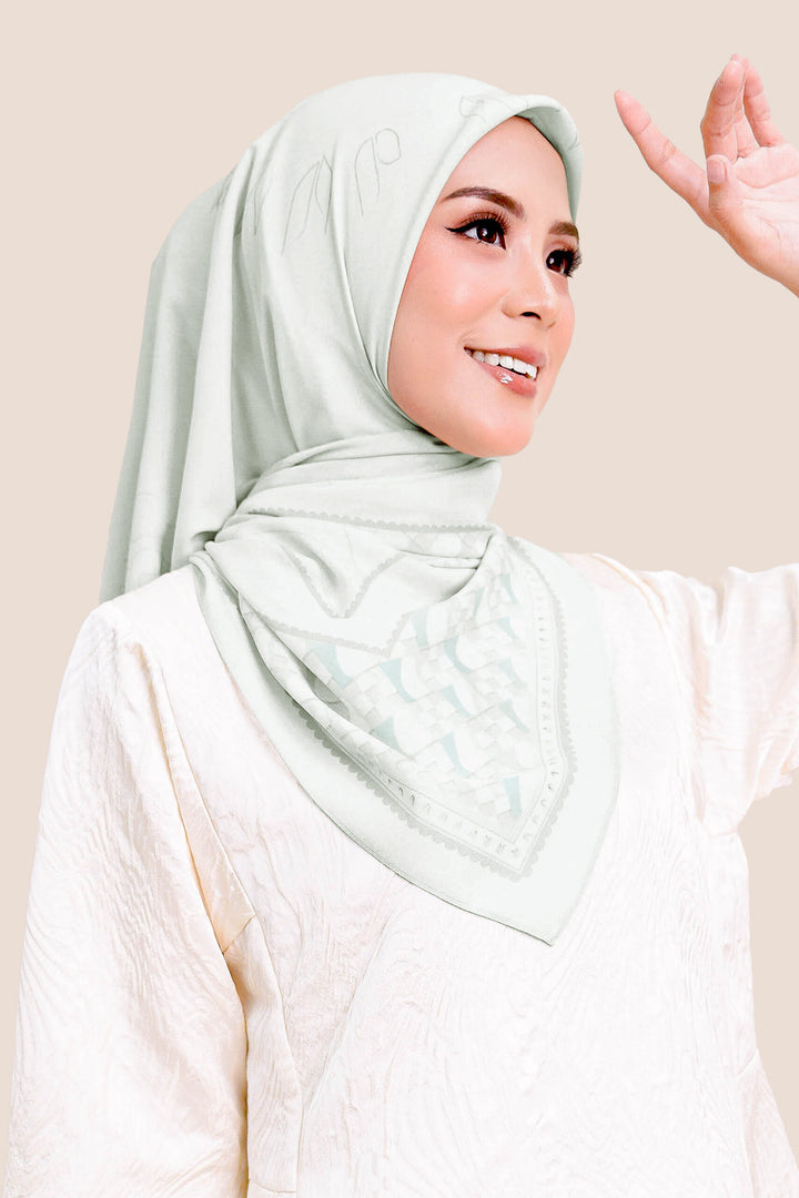 Syifa Chiffon Printed Light Green