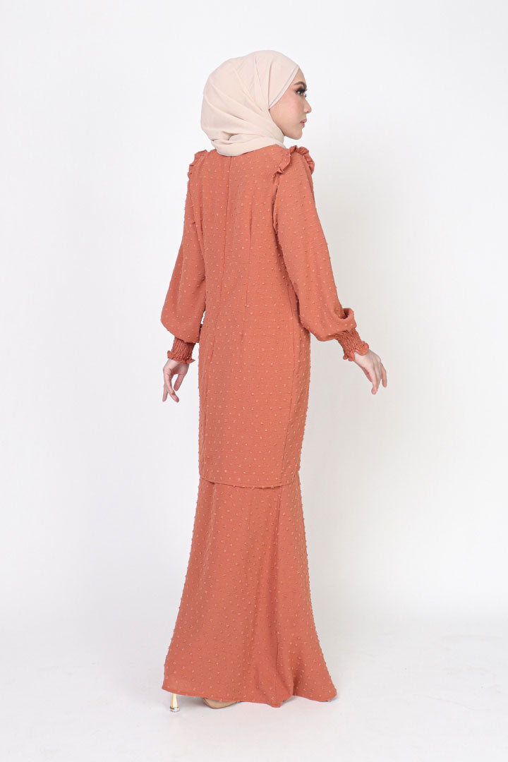Dahlia Kurung Burnt Orange
