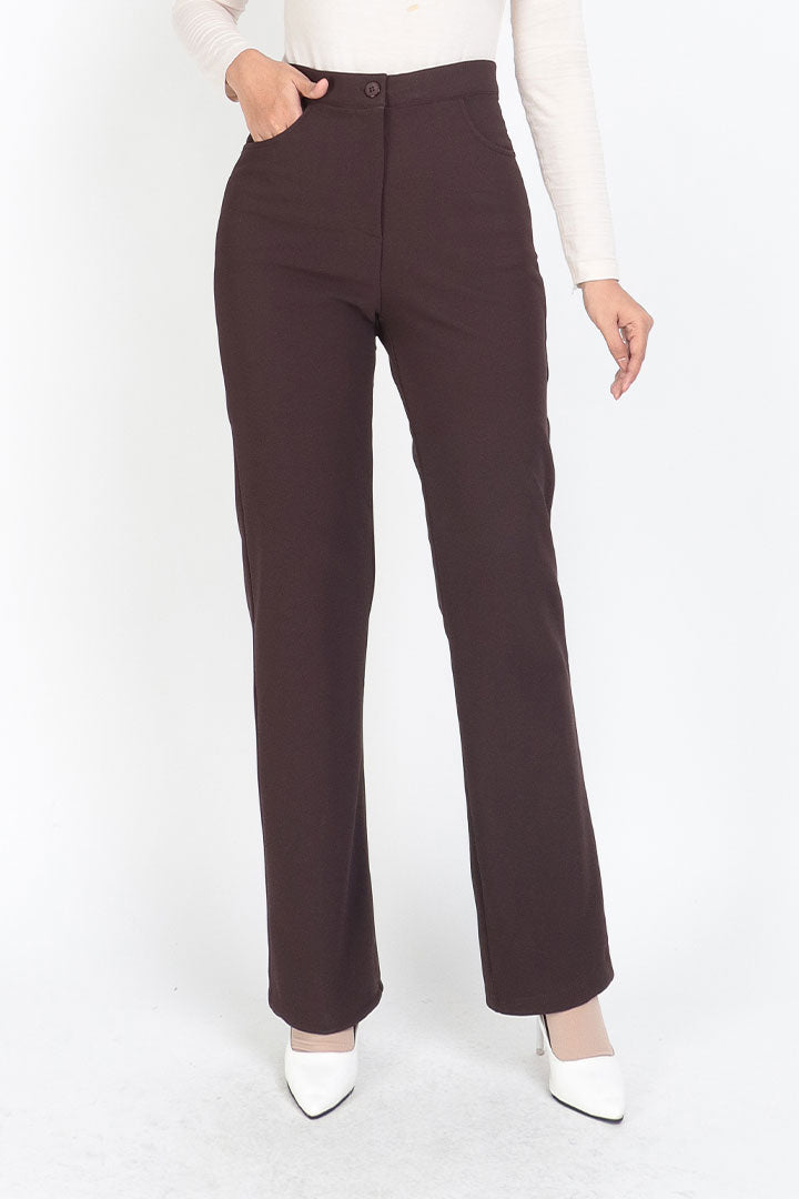 Tessa Straight Pant Brown
