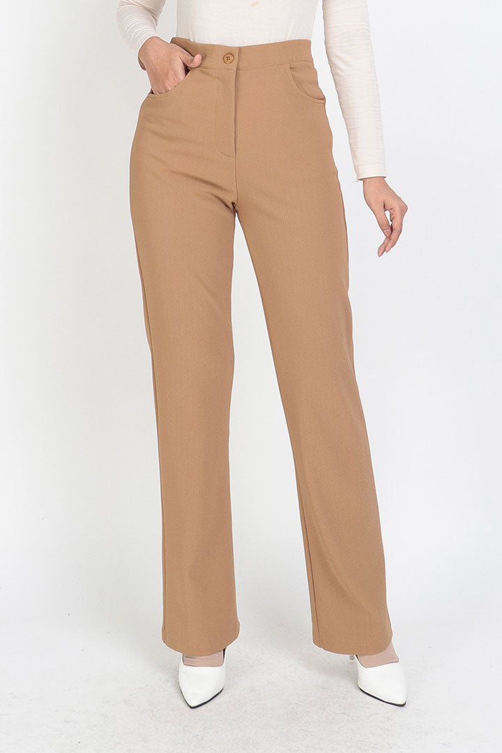 Tessa Straight Pant Khaki