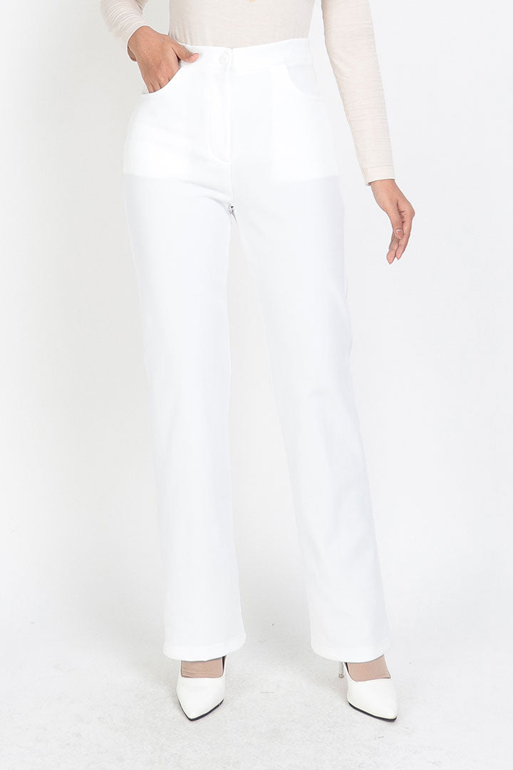 Tessa Straight Pant White