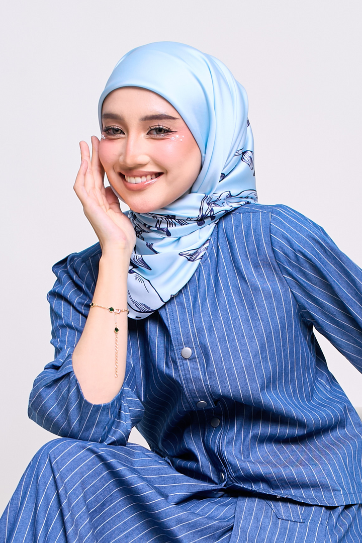 Serine Satin Printed Square