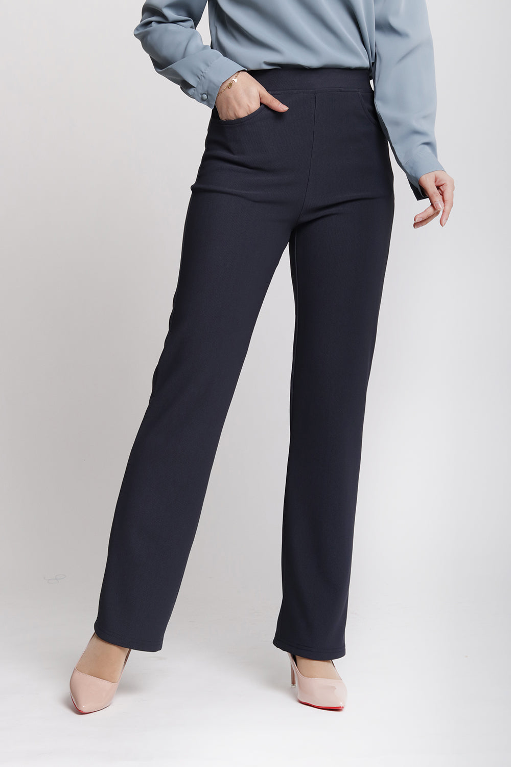 Dinihari Straight Leg Pants Navy