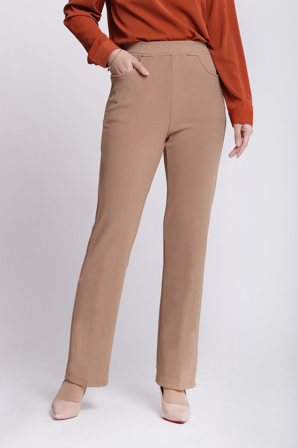 Dinihari Straight Leg Pants Khaki