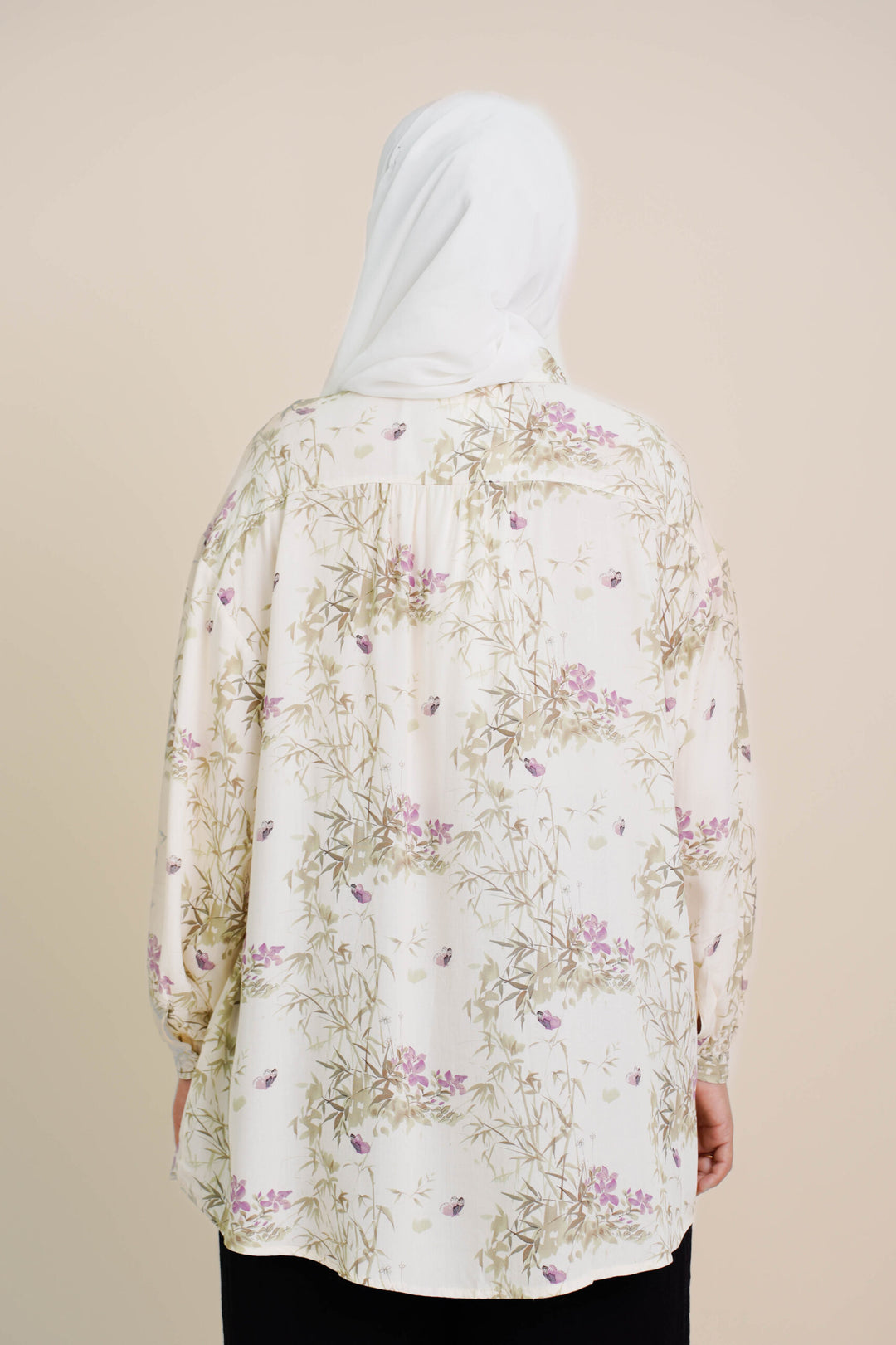 Melisa Printed Blouse (A) Purple