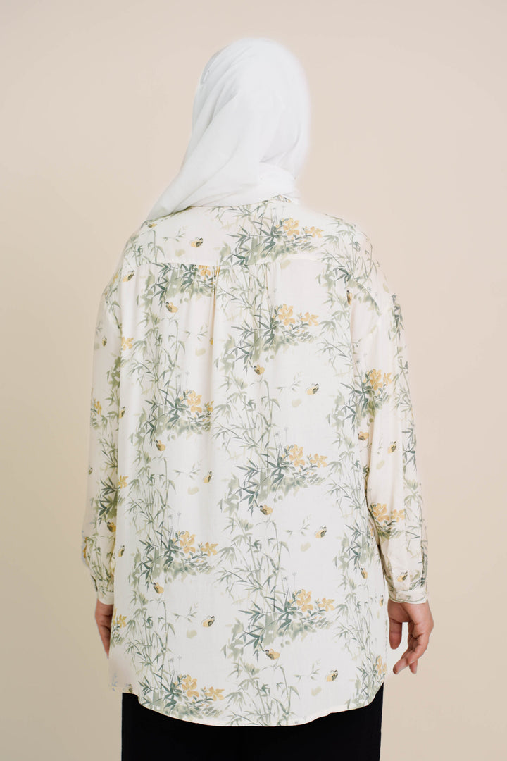 Melisa Printed Blouse (A) Yellow