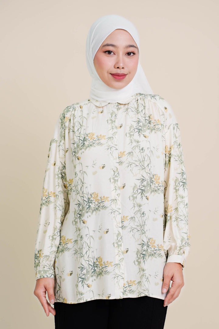 Melisa Printed Blouse (A) Yellow