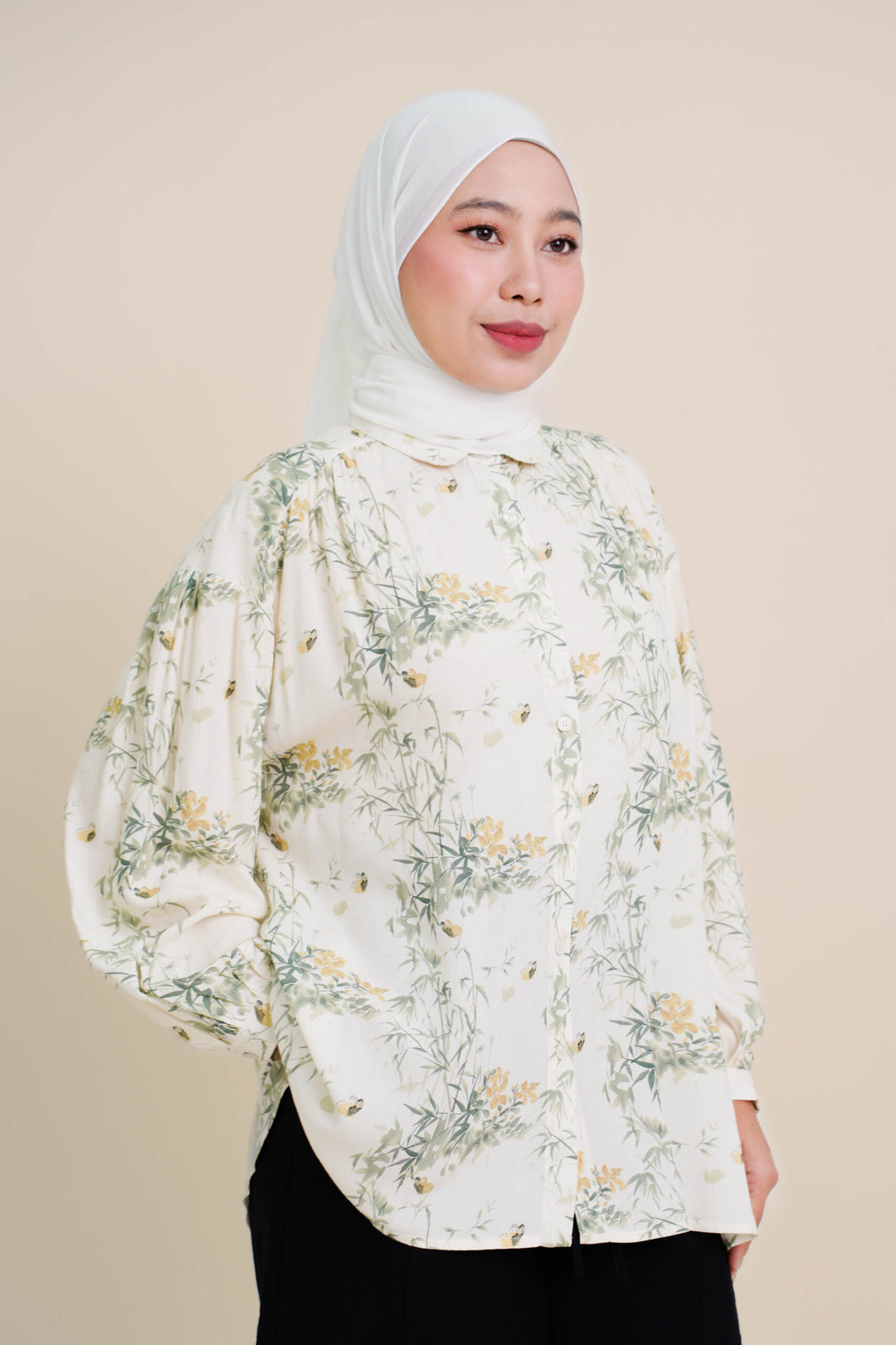 Melisa Printed Blouse (A) Yellow