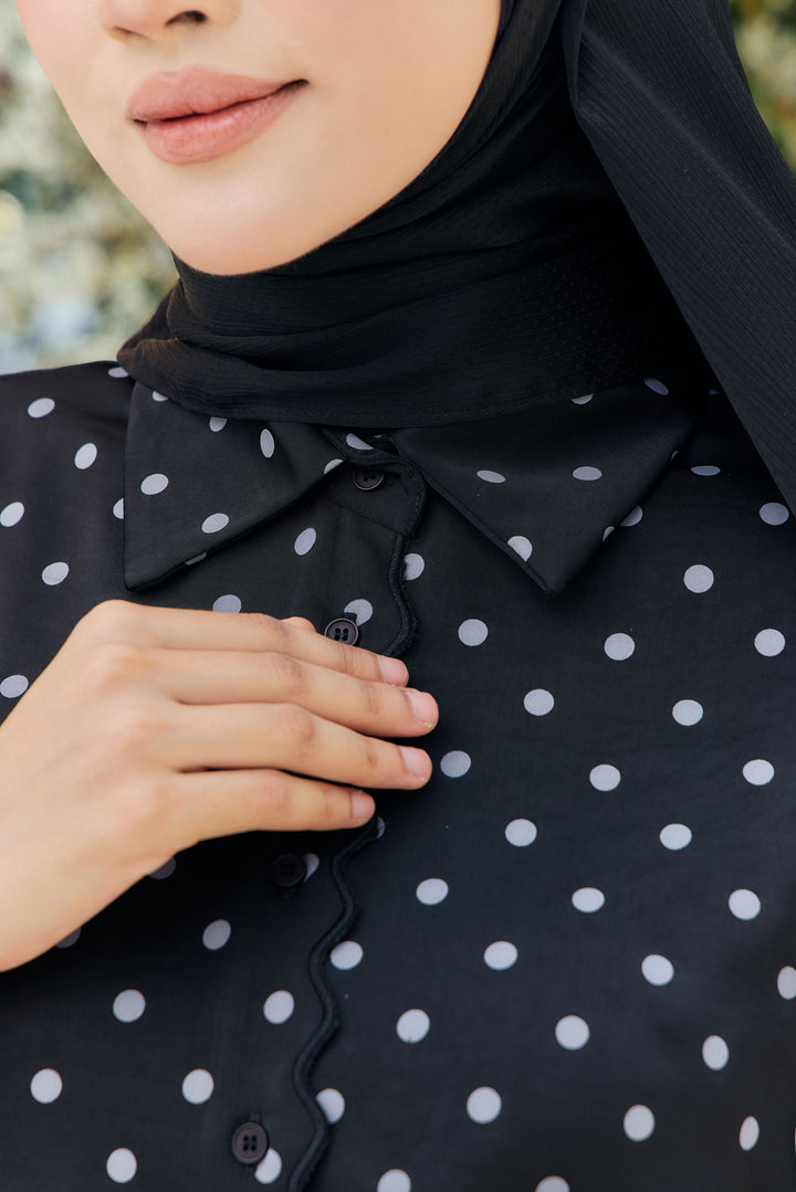 Alani Embroidery Polka Dot Blouse