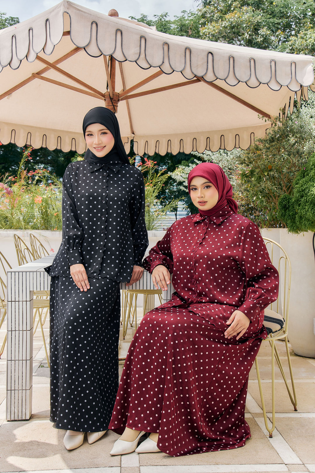 Alani Embroidery Polka Dot Blouse