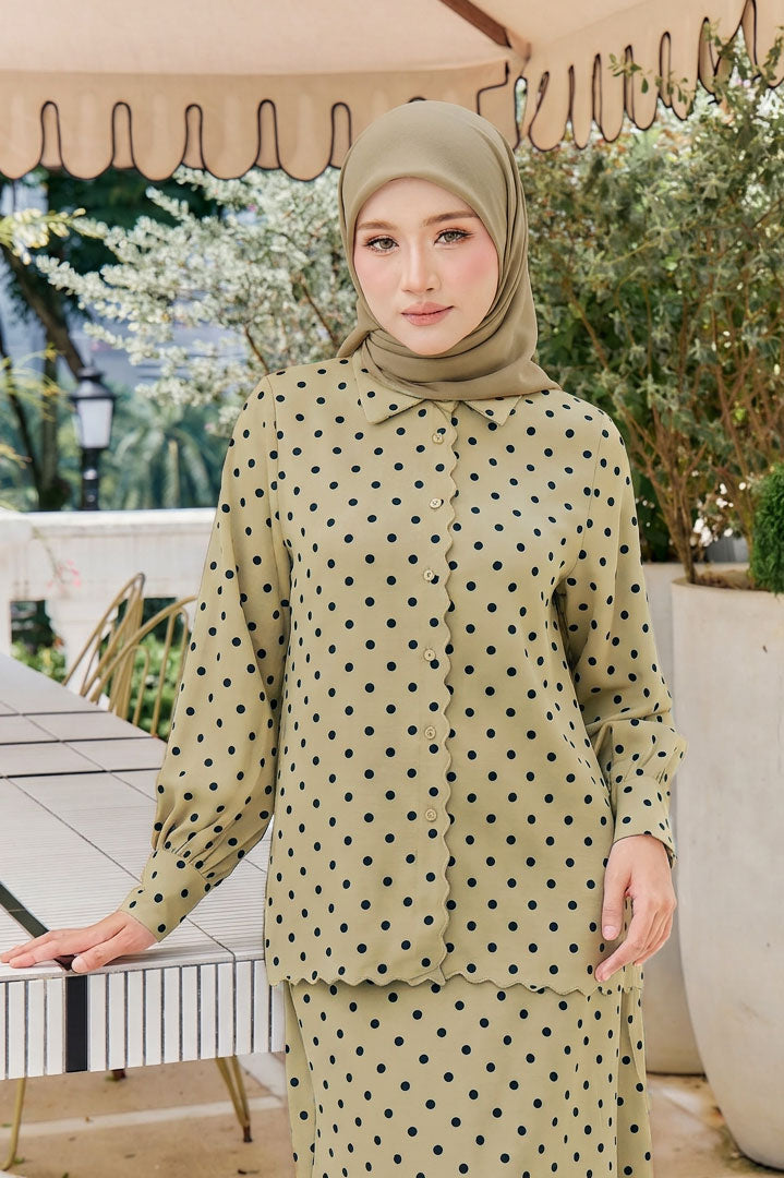 Alani Embroidery Polka Dot Blouse