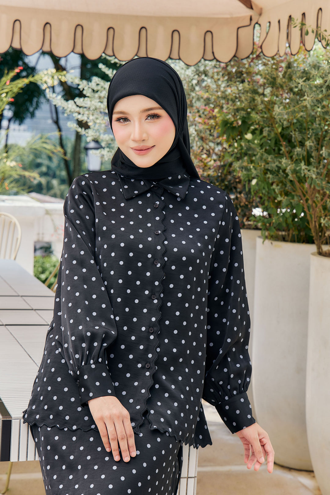 Alani Embroidery Polka Dot Blouse
